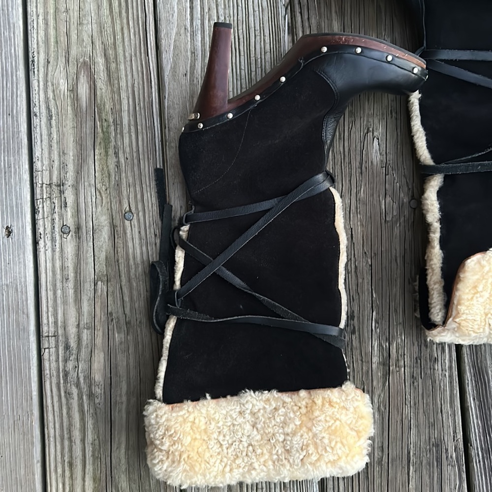 Michael Kors Over the knee Suede Fur Boot - Picture 3 of 6